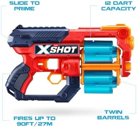 XSHOT Excel Xcess Schaumstoffdart-Blaster für взрослые bei Haus- und Partyveranstaltungen mit 16 Darts