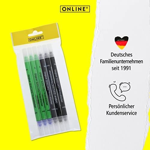ONLINE Kompatible LAMY Tintenpatronen blau, Universal Patrice, löschbar, für Füllhalter & Tintenroller - Vorteilspack Ko