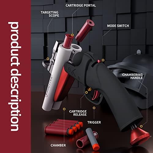 Double Barrel Shotgun Spielzeug - Kinder-Sicher und Spaßbereit - Doppelshooting Schaumblaster für 8+ Jahre - Toy Gun mit