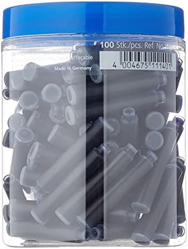 Schneider 6803 Tintenpatronen, königsblau, Standardpatronen für Füller, löschbar, 100 Stück