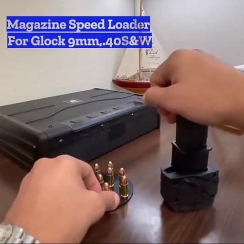 Magazin Schnelllader für Glock 9mm/.40SW, Schwarz Kunststoff - schnell einsetzbare Pistolenmagazin für Schützen und Vers
