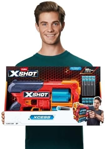XSHOT Excel Xcess Schaumstoffdart-Blaster für взрослые bei Haus- und Partyveranstaltungen mit 16 Darts