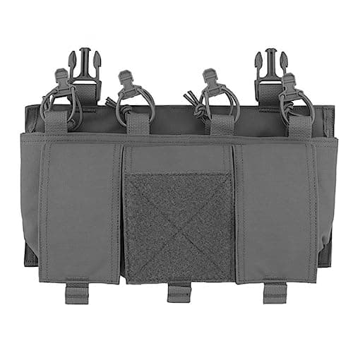 Taktisch Quad 5.56 Magazin GP Pouch AR 15 MAG Frontplatte Airsoft Zubehör Jagdweste Tasche Fast Don/DOFF Shock Cord