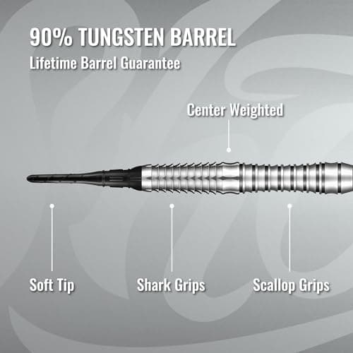 Shot! Tribal Weapon Toki Soft Tip Darts Set für Profis - 90% Tungsten - Elektronische Dartschachte - Neuseeland Herstel