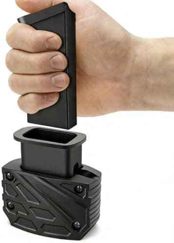 Magazin Schnelllader für Glock 9mm/.40SW, Schwarz Kunststoff - schnell einsetzbare Pistolenmagazin für Schützen und Vers