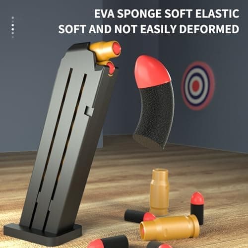 Sicherheits-Schaumstoff-Blaster Toy Gun für 14+, Soft Foam Bullet Blaster Toy zur Sicherheitstraining-Simulation, Schaum