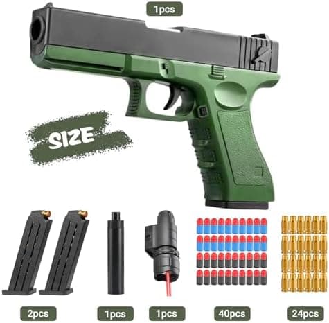 Sicherheits-Schaumstoff-Blaster Toy Gun für 14+, Soft Foam Bullet Blaster Toy zur Sicherheitstraining-Simulation, Schaum
