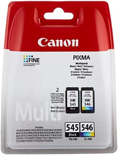 Original Canon Druckertinte Multipack – Schwarz und Farbefür Canon DruckerSerien PIXMA TR, IP, MX, MG und TS mit PG-545