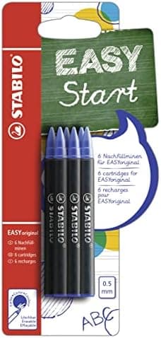 STABILO Tintenpatronen zum Nachfüllen - EASYoriginal Refill - löschbare Tintenpatronen - Schreibstifte - 6er Pack - blau
