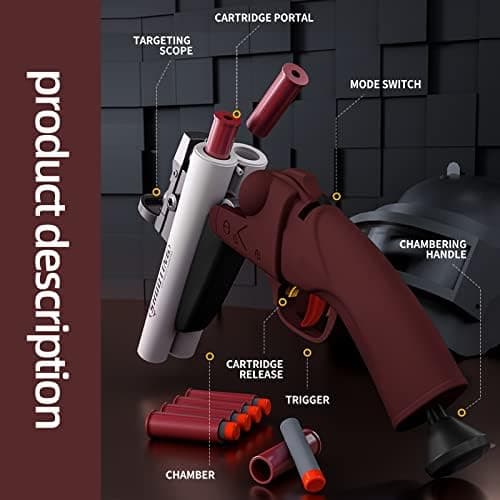 Double Barrel Shotgun Spielzeug - Kinder-Sicher und Spaßbereit - Doppelshooting Schaumblaster für 8+ Jahre - Toy Gun mit