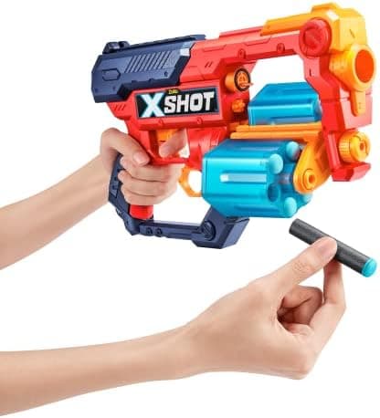 XSHOT Excel Xcess Schaumstoffdart-Blaster für Familie und Freunde im Heim für Spass und Unterhaltung (2er Pack, 48 Darts