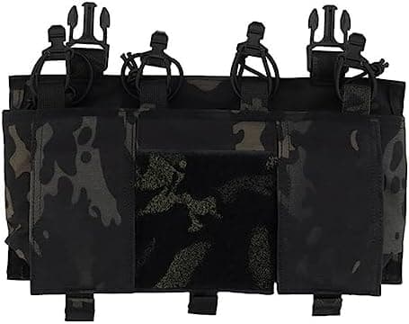 Taktisch Quad 5.56 Magazin GP Pouch AR 15 MAG Frontplatte Airsoft Zubehör Jagdweste Tasche Fast Don/DOFF Shock Cord