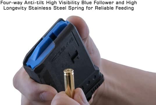 UTG Unisex Erwachsene AR15 10 Round Polymer Magazine .223/5.56 Schwarz Schuss