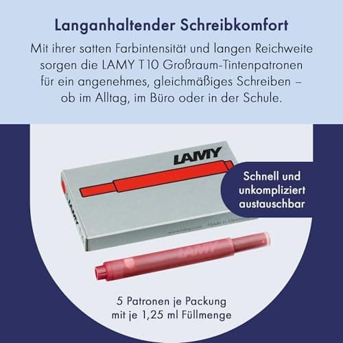 LAMY T10 2er Set löschbare Tintenpatronen mit großem Tintenvorrat - für Professionellen - Ideal für Schreibarbeit im Bür