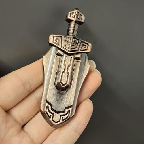EDC-Schwert Fidget Slider für Erwachsene - Stressabbau, Magnetisches Metallspielzeug für Büro und Schreibtisch (Grau)