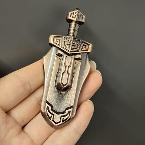 EDC-Schwert Fidget Slider für Erwachsene - Stressabbau, Magnetisches Metallspielzeug für Büro und Schreibtisch (Grau)