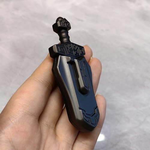 EDC-Schwert Fidget Slider für Erwachsene - Stressabbau, Magnetisches Metallspielzeug für Büro und Schreibtisch (Grau)