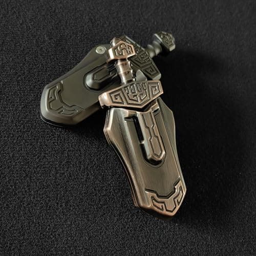EDC-Schwert Fidget Slider für Erwachsene - Stressabbau, Magnetisches Metallspielzeug für Büro und Schreibtisch (Grau)