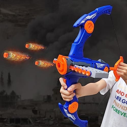 Nerf Gun Kugeln kompatibles Pfeil und Bogen Set 12-Pfeile Clip Shot Schaumstoffkugeln für Erwachsene und Jugendliche Bög