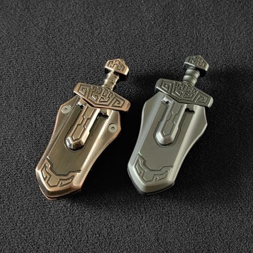 EDC-Schwert Fidget Slider für Erwachsene - Stressabbau, Magnetisches Metallspielzeug für Büro und Schreibtisch (Grau)