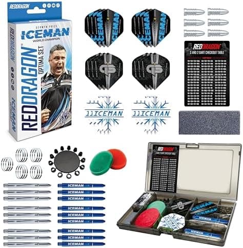 RED DRAGON Professionelles Dartzubehör – Für Experten | Komplettes Dartzubehör (Flights, Schäfte, Griffwachs & mehr) | S