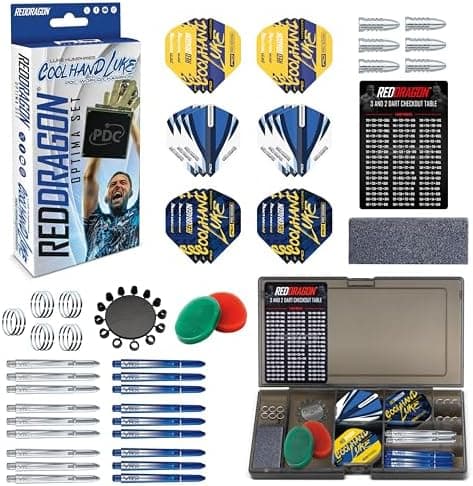 RED DRAGON Professionelles Dartzubehör – Für Experten | Komplettes Dartzubehör (Flights, Schäfte, Griffwachs & mehr) | S
