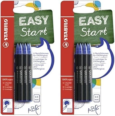 STABILO Tintenpatronen zum Nachfüllen - EASYoriginal Refill - löschbare Tintenpatronen - Schreibstifte - 6er Pack - blau