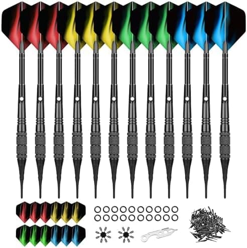 Elektronische Dartscheibe Dartpfeile 12 Stück Soft Darts Pfeile Set 18 Gramm ProfiSoft Dartpfeile
| Soft Darts Pfeile S
