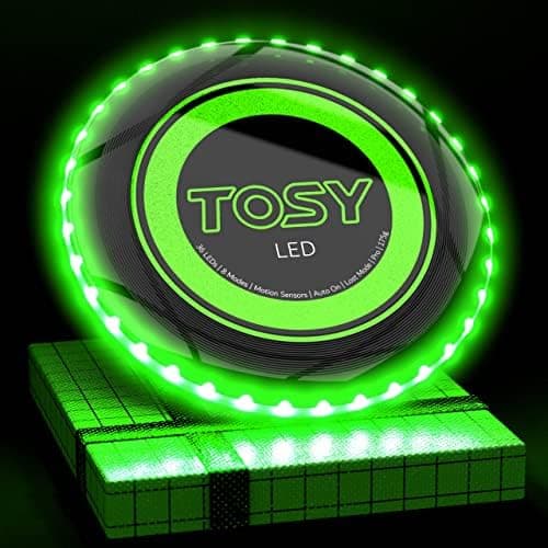 TOSY Flying Disc - 108 RGB-LEDs oder 36 einfarbig, hell, Smart-Modi, Outdoor-Spielzeug für Kinder & Erwachsene, Auto-Auf