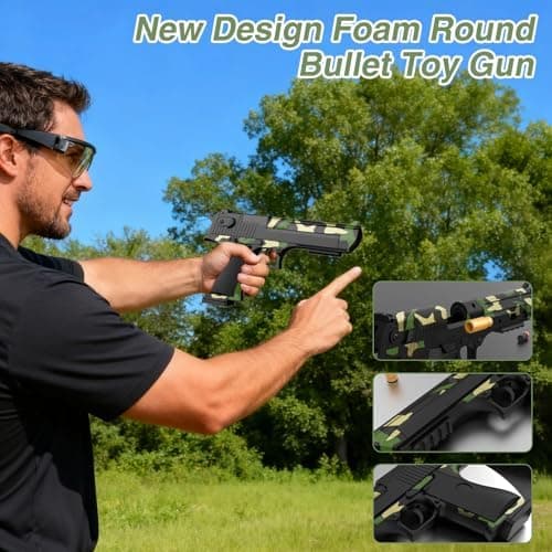 Sicherheits-Schaumstoff-Blaster Toy Gun für 14+, Soft Foam Bullet Blaster Toy zur Sicherheitstraining-Simulation, Schaum