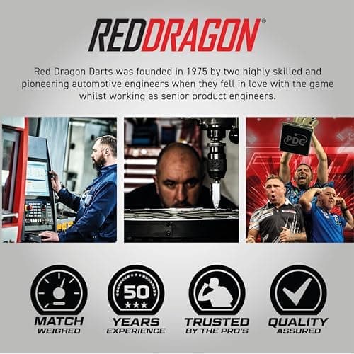 RED DRAGON Professionelles Dartzubehör – Für Experten | Komplettes Dartzubehör (Flights, Schäfte, Griffwachs & mehr) | S
