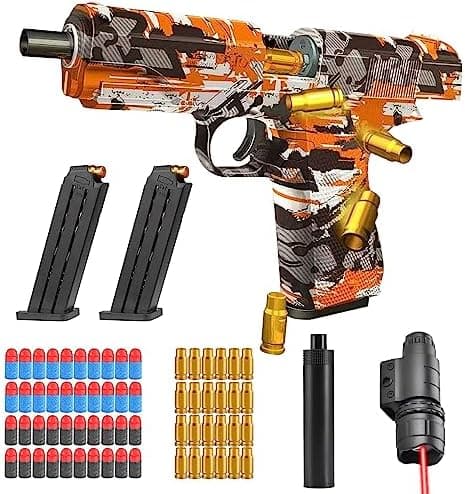 Sicherheits-Schaumstoff-Blaster Toy Gun für 14+, Soft Foam Bullet Blaster Toy zur Sicherheitstraining-Simulation, Schaum