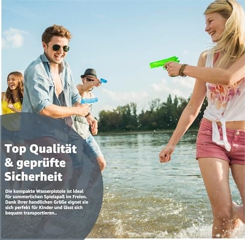 3er Mini Wasserpistolen Set - ideal für Kinder bei heißen Sommertagen mit hohem Druck und praktischer Größe