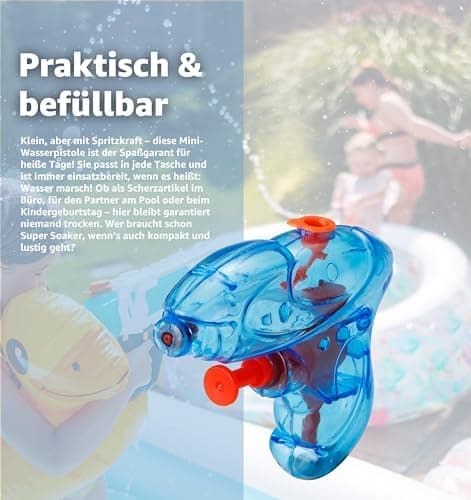 3er Mini Wasserpistolen Set - ideal für Kinder bei heißen Sommertagen mit hohem Druck und praktischer Größe
