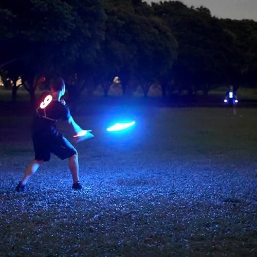 TOSY Flying Disc - 108 RGB-LEDs oder 36 einfarbig, hell, Smart-Modi, Outdoor-Spielzeug für Kinder & Erwachsene, Auto-Auf