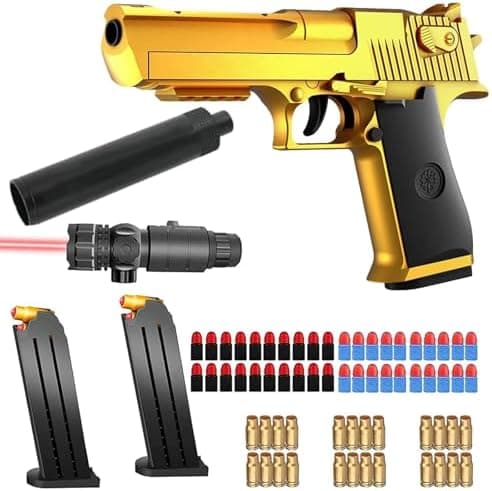 Sicherheits-Schaumstoff-Blaster Toy Gun für 14+, Soft Foam Bullet Blaster Toy zur Sicherheitstraining-Simulation, Schaum