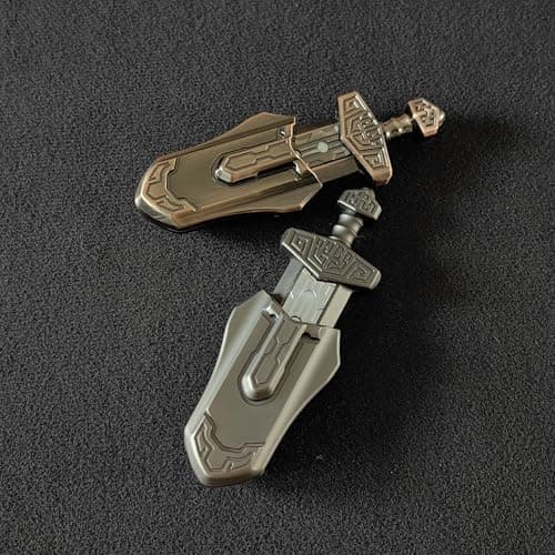 EDC-Schwert Fidget Slider für Erwachsene - Stressabbau, Magnetisches Metallspielzeug für Büro und Schreibtisch (Grau)