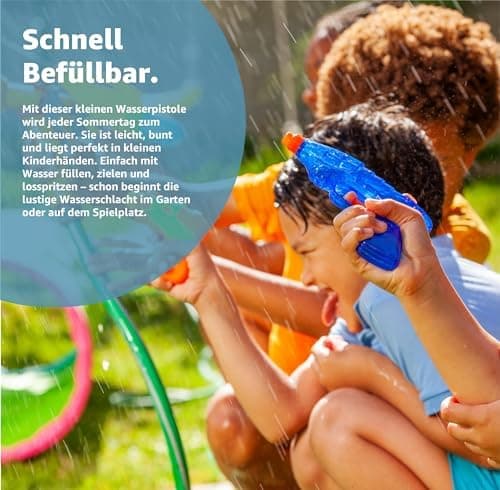 3er Mini Wasserpistolen Set - ideal für Kinder bei heißen Sommertagen mit hohem Druck und praktischer Größe