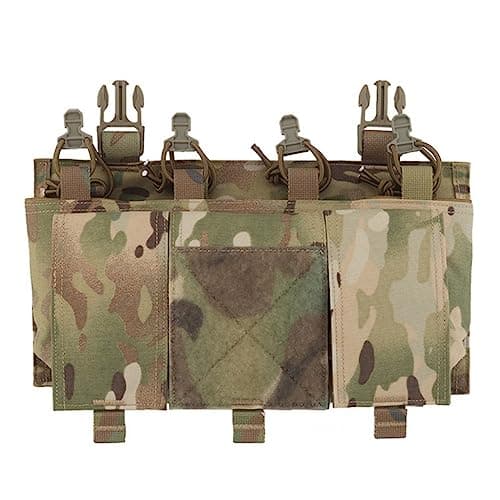 Taktisch Quad 5.56 Magazin GP Pouch AR 15 MAG Frontplatte Airsoft Zubehör Jagdweste Tasche Fast Don/DOFF Shock Cord