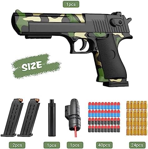 Sicherheits-Schaumstoff-Blaster Toy Gun für 14+, Soft Foam Bullet Blaster Toy zur Sicherheitstraining-Simulation, Schaum