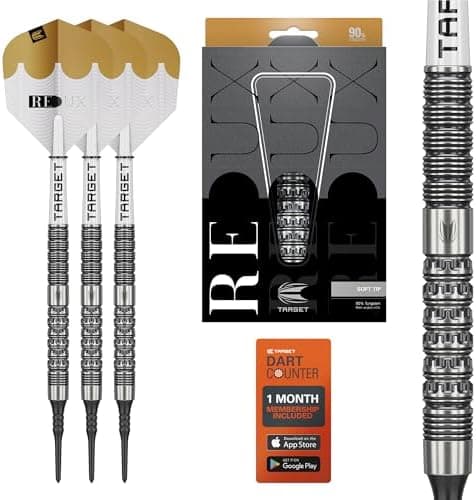 PROMIERTarget Darts Redux-Softdarts Dartpfeil-Set 18 g | 90-%-Tungsten | Pro Grip Schäfte | Pro Ultra Flights | Pixel-Po