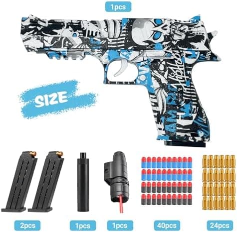 Sicherheits-Schaumstoff-Blaster Toy Gun für 14+, Soft Foam Bullet Blaster Toy zur Sicherheitstraining-Simulation, Schaum