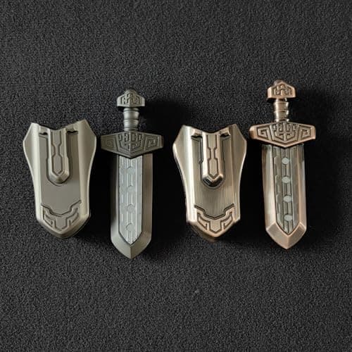 EDC-Schwert Fidget Slider für Erwachsene - Stressabbau, Magnetisches Metallspielzeug für Büro und Schreibtisch (Grau)