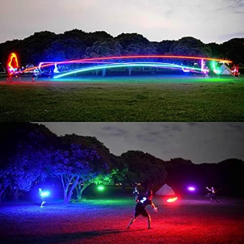 TOSY Flying Disc - 108 RGB-LEDs oder 36 einfarbig, hell, Smart-Modi, Outdoor-Spielzeug für Kinder & Erwachsene, Auto-Auf