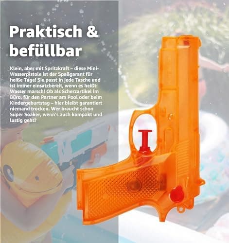 3er Mini Wasserpistolen Set - ideal für Kinder bei heißen Sommertagen mit hohem Druck und praktischer Größe