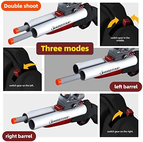Double Barrel Shotgun Spielzeug - Kinder-Sicher und Spaßbereit - Doppelshooting Schaumblaster für 8+ Jahre - Toy Gun mit