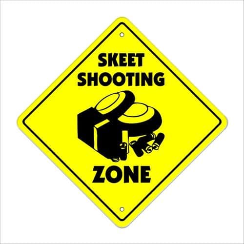 Skeet Crossing Sign Zone Xing - Indoor/Outdoor - 30,5 cm hoch Schützensehen Schrotflinte