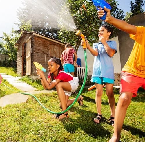 3er Mini Wasserpistolen Set - ideal für Kinder bei heißen Sommertagen mit hohem Druck und praktischer Größe