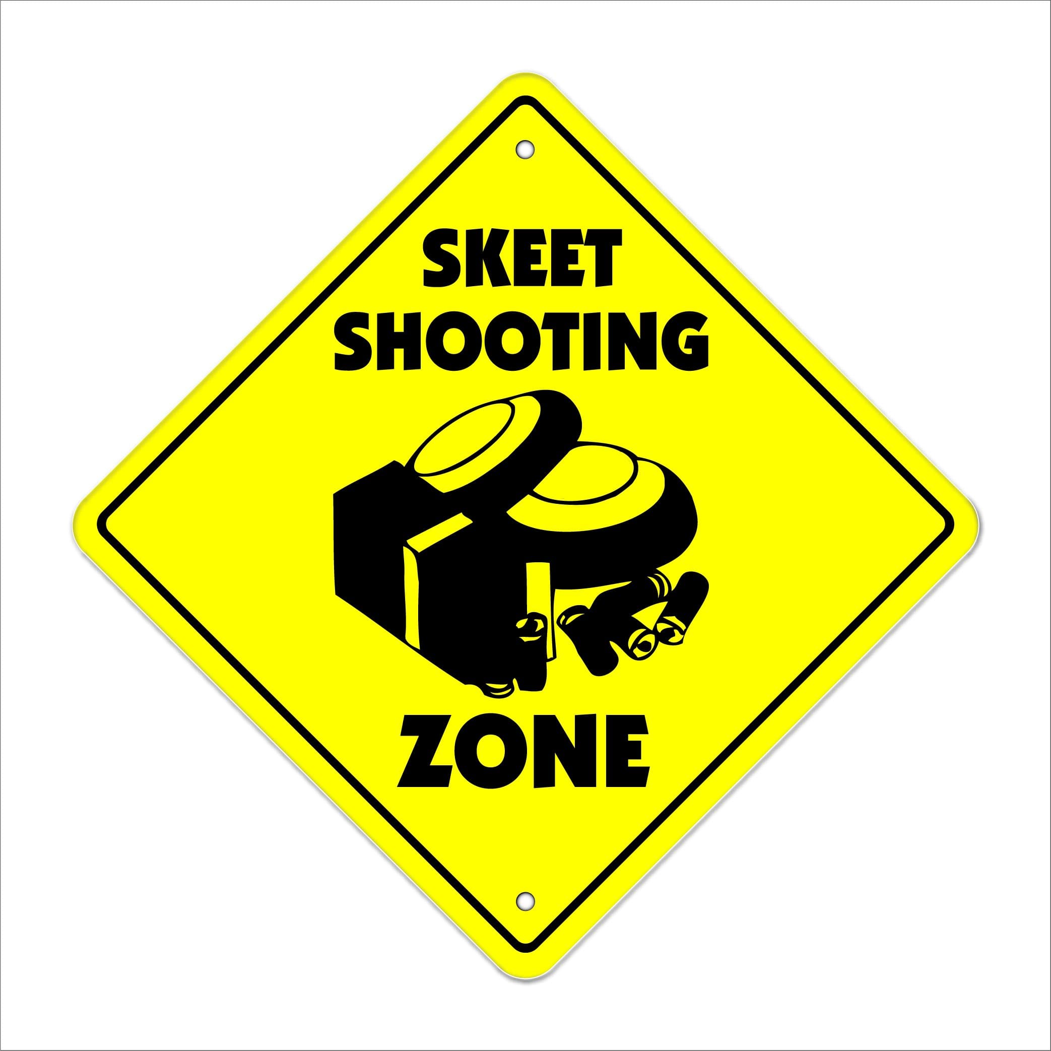 Skeet Crossing Sign Zone Xing - Indoor/Outdoor - 30,5 cm hoch Schützensehen Schrotflinte