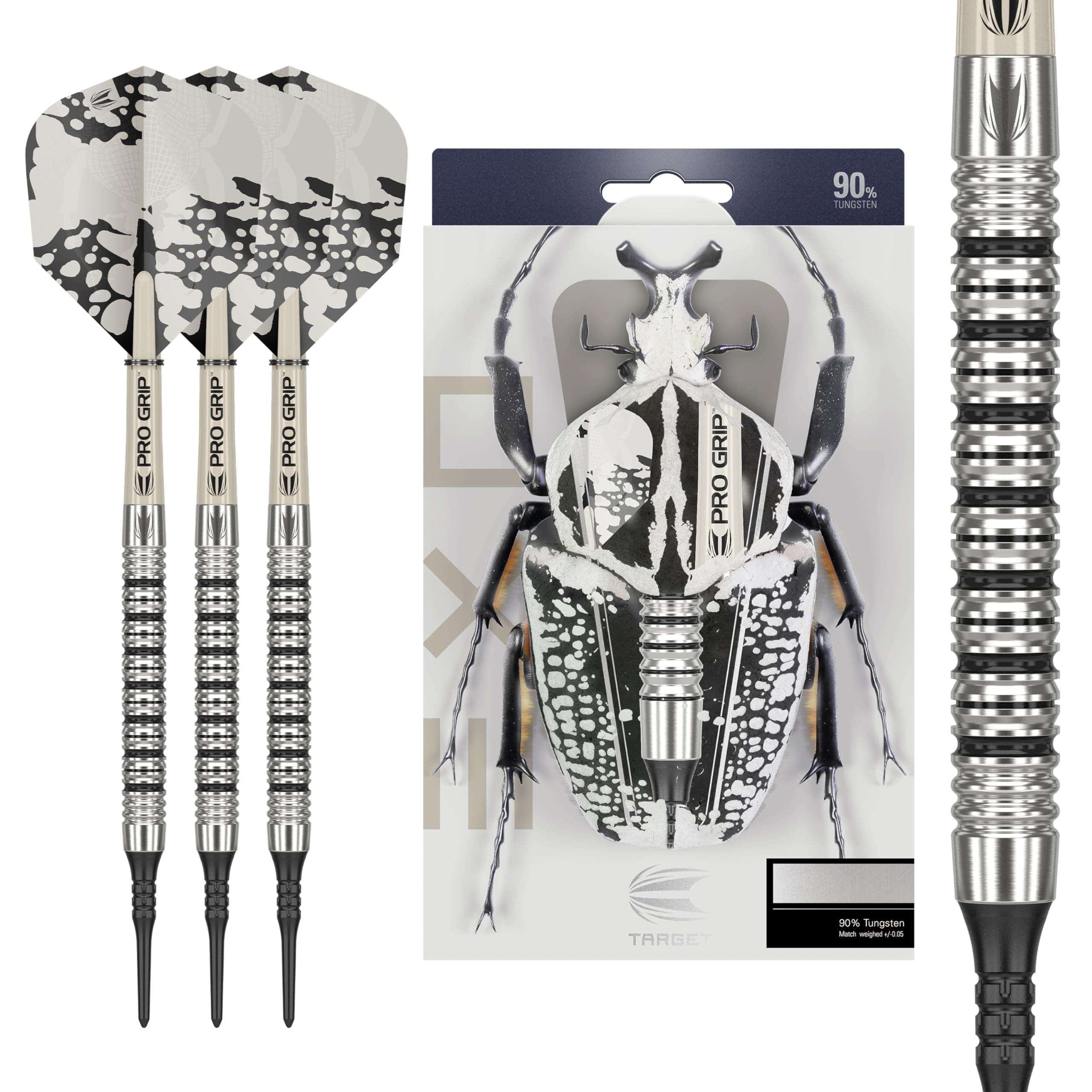 Target Darts EXO Edition - Professionelle Soft Tip Darts, Pixel Tip mit Pro Grip Schäfte für Erwachsene, Ideal für Wettb